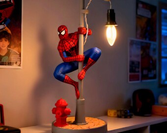 3D Printed Spiderman Lamp – Superhero Gamer Room Decor