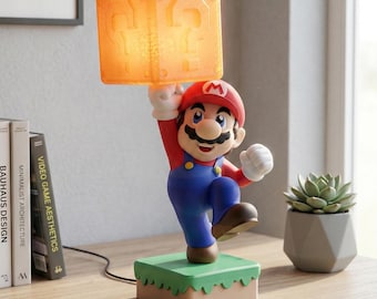 Retro Mario Inspired Lamp – Arcade Game Character Lighting