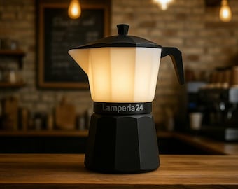 3D Printed Coffee Maker Lamp – Modern Omegna Table Lamp