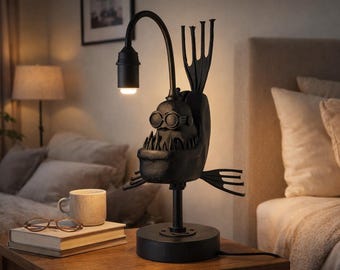 Anglerfish Lamp – Gothic Home Decor, Deep Sea Light
