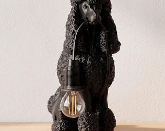 Poodle Table Lamp – Dog Desk Lamp, 3D Printed Sculptural Lighting