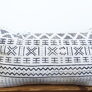 BAMAKO White Mudcloth Pillow Covers