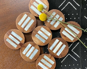 Salvamanteles de madera de acacia y cuerno