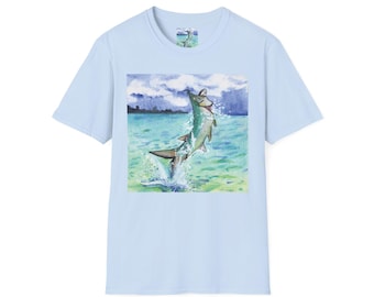 Tarpon Jumping | Tarpon, Permit, Fly Fishing | Lightweight Cotton Tee Shirt