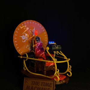 Máquina del Tiempo, modelo de los años 60 con luces LED / Exhibición coleccionable de ciencia ficción retro / Decoración de viajes en el tiempo