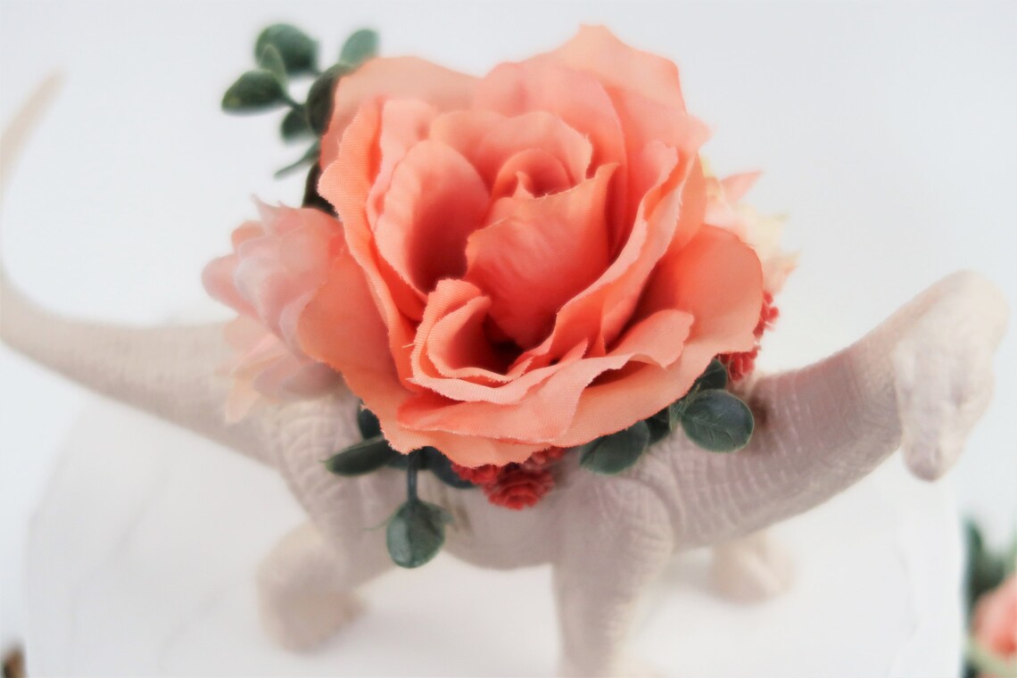 Dinosaur Cake Topper Flower Arrangement/ Home Decor Etsy