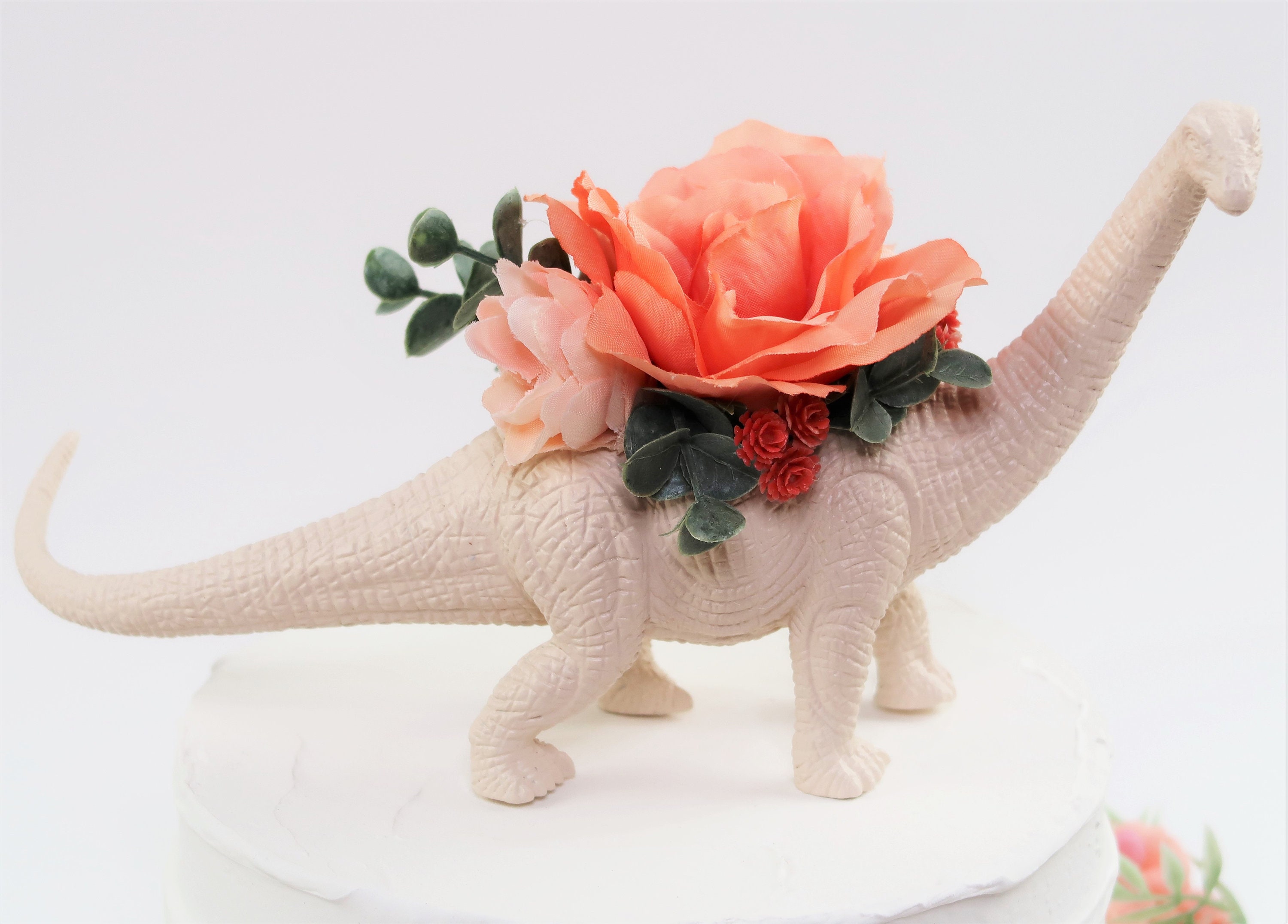 Dinosaur Cake Topper Flower Arrangement/ Home Decor Etsy