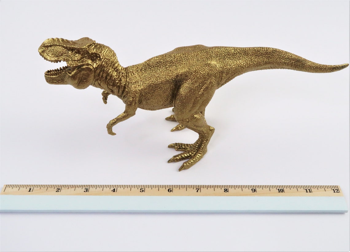 Large T. Rex Golden Dinosaur Home Decor | Etsy