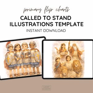 Called to Stand Primary Flip Chart Illustrations (Canva Template)