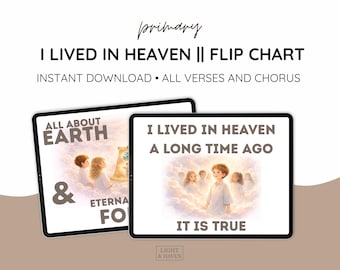 I Lived in Heaven Flip Chart | LDS Primary Song Visuals (Instant Download)