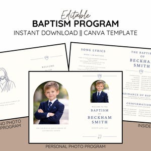 LDS Taufe Programm Vorlage | CTR | Buch Mormon | Jesus Christus (Digitaler Download)