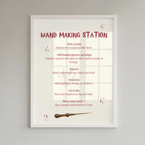 杖作りステーションの看板｜魔法使いパーティーのアクティビティ