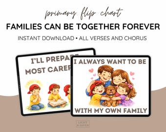 Families Can Be Together Primary Flip Chart – LDS Singing Time Visual Aids (Digital Download)