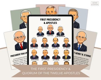 LDS First Presidency Apostles Printable | Church Leaders Learning Activity (Digital Download)