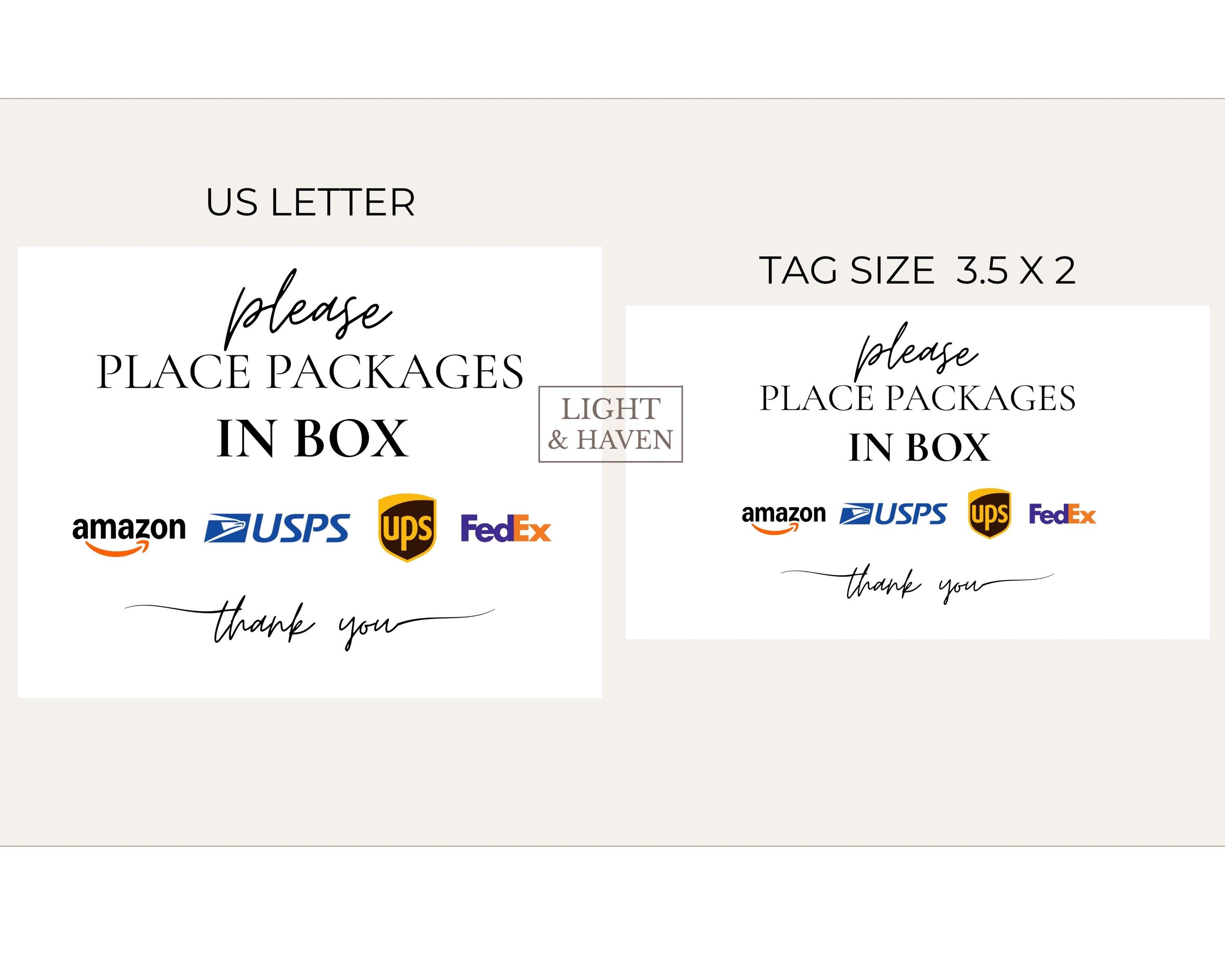 Package Delivery Sign | Please Place Packages in Box (digital Download ...
