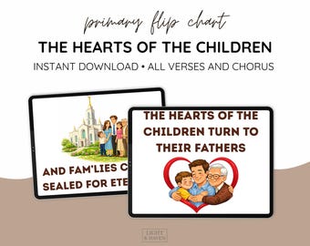 The Hearts of the Children Flip Chart | LDS Primary Song Visuals |  Singing Time Printable | Instant Download