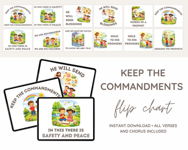 LDS Primary Songs Flip Chart Bundle April 2026 (printable Download