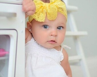 Kinsey Loo (lace turban bow) Headband...tons of colors to choose from