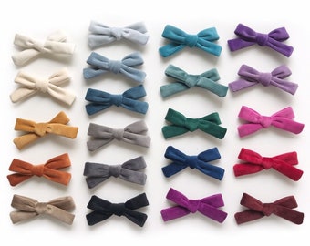 Harper (velvet bow) Clip...tons of colors to choose from