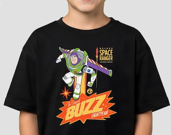 Camiseta de Buzz Lightyear, camiseta gráfica de Buzz de Disney, regalo de cumpleaños de Buzz de Toy Story, camiseta de guardián espacial, Buzz Lightyear DTF