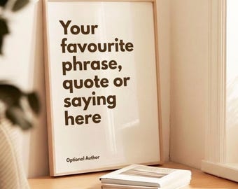 Custom Poster Design, Personalized Song Lyrics, Wedding Vows Typography Art, Anniversary Gift for Him, Minimalist Wall Decor Unframed