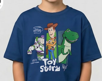 Toy Story Shirt, Space Ranger Tee, Toy Cowboy Tshirt, Green Dinosaur Graphic Tee, Animated Movie DTF, Womens Theme Park Outfit