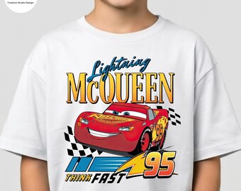 Personalized Cars Shirt: Custom Mcqueen Shirt, Add Name and Number