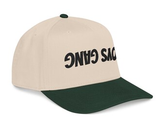 Jungen Gang bestickt Schreibschrift Cap | Mid-Profile Baseball Cap, zweifarbig