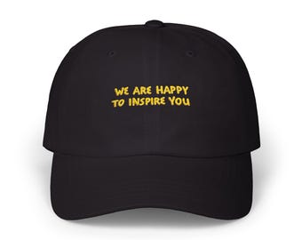 Gorra de papá / Gorra de béisbol blanca bordada Estamos felices de inspirarte