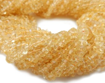 Citrine Beads-- Citrine Quartz Chip Beads-- ONE (1) STRAND (S105B1-01)