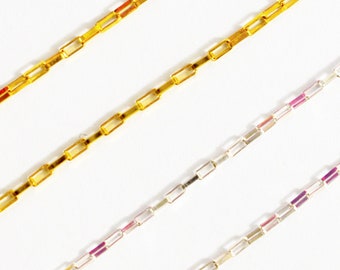 Box Kette - Gold Fill und Sterling Silber Kette