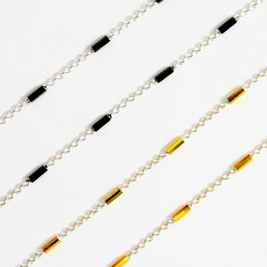 2-Tone Bar Chain - 3.4mm -- BY FOOT (CHN)