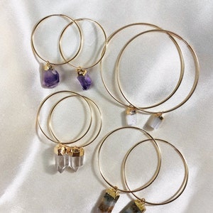 Infinty Hoop Earrings - Gold Fill/Sterling Silver (S35B13)