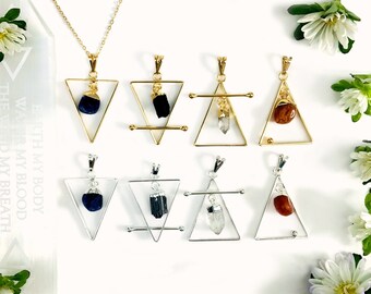 Erde, Wind, Wasser, & Feuer Anhänger in galvanisierter 24k Gold / Silber Öse (S21B4)