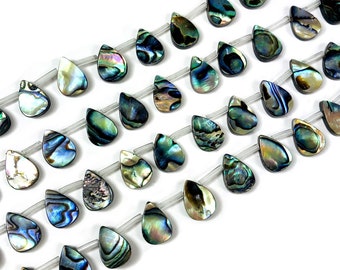 Abalone Drop Beads-- Drop Shaped Beads-- ONE STRAND (S31B17-03)