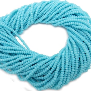 Chinese Crystal Beads - 2mm Sky Blue Chinese Crystal Rondelle Beads - 1 STRAND (S112B5-04)