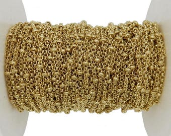 Cadena Satélite de Cobre Chapado en Oro - UN PIE - (CHN-375)