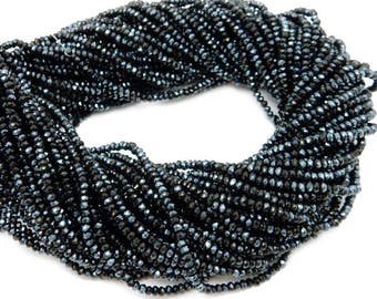 Black Mystic Coated Rondelle Chinese Crystal Beads - 1 Strand (S101B5-03)