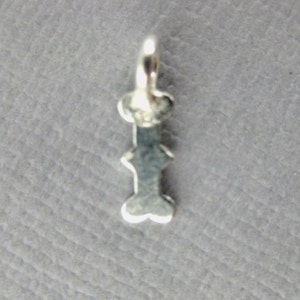 Silver Personalized Initial Letter Charm-- Sterling Silver "I" Pendant Charm