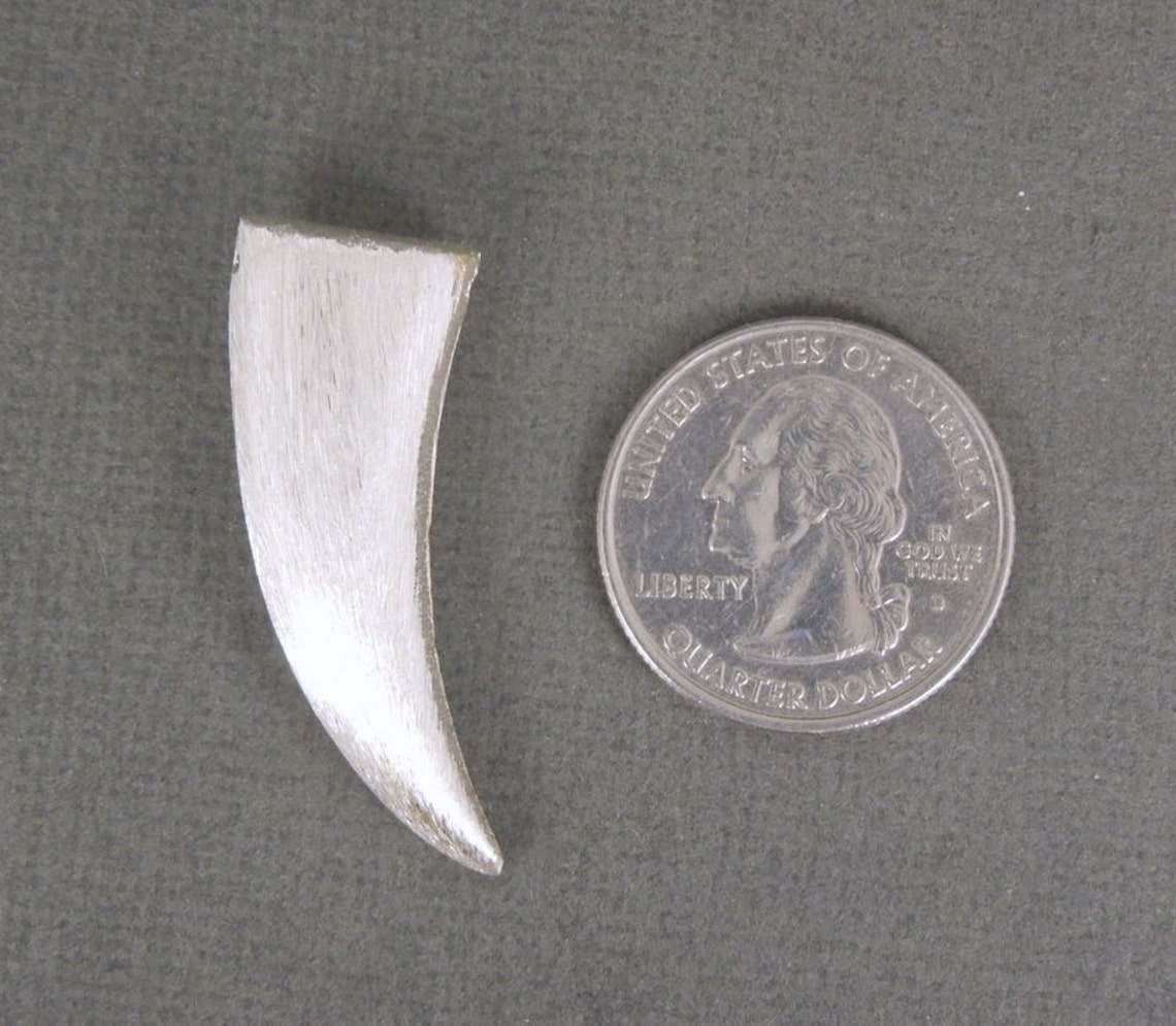 Silver Horn Bead Brushed Sterling Silver Horn Bead S22B109 Etsy