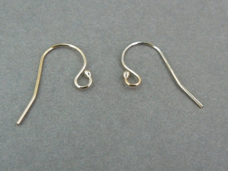 Gold Ear Wires Earring Hooks Hook Wire With Bead End 5 pairs Etsy