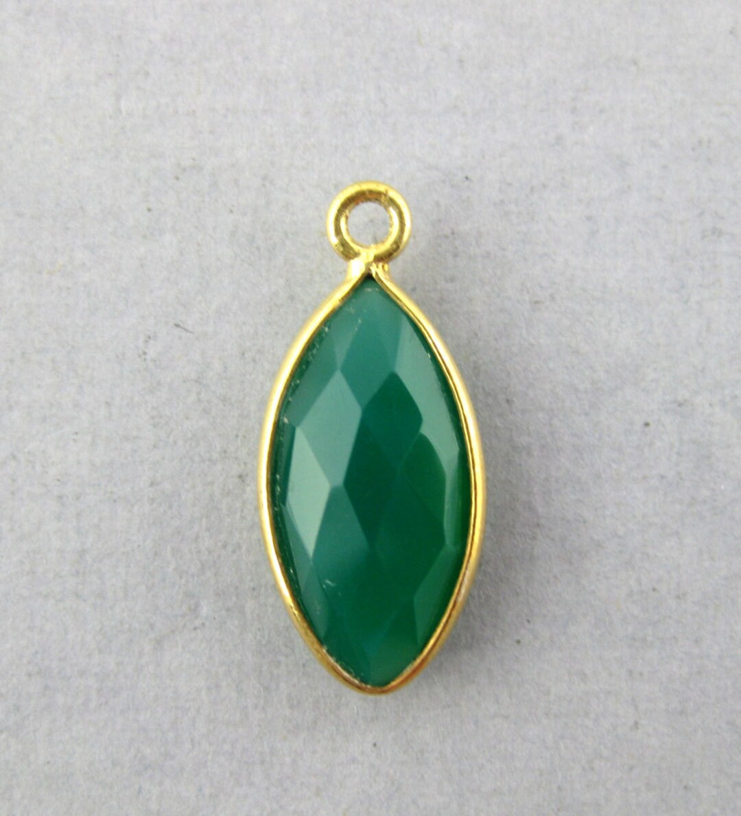 Green Onyx Shell Charm