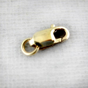 22K Gold Plated Sterling Silver Lobster Claw Clasps – 8mm, Vermeil, Pack Of 5, Unbranded