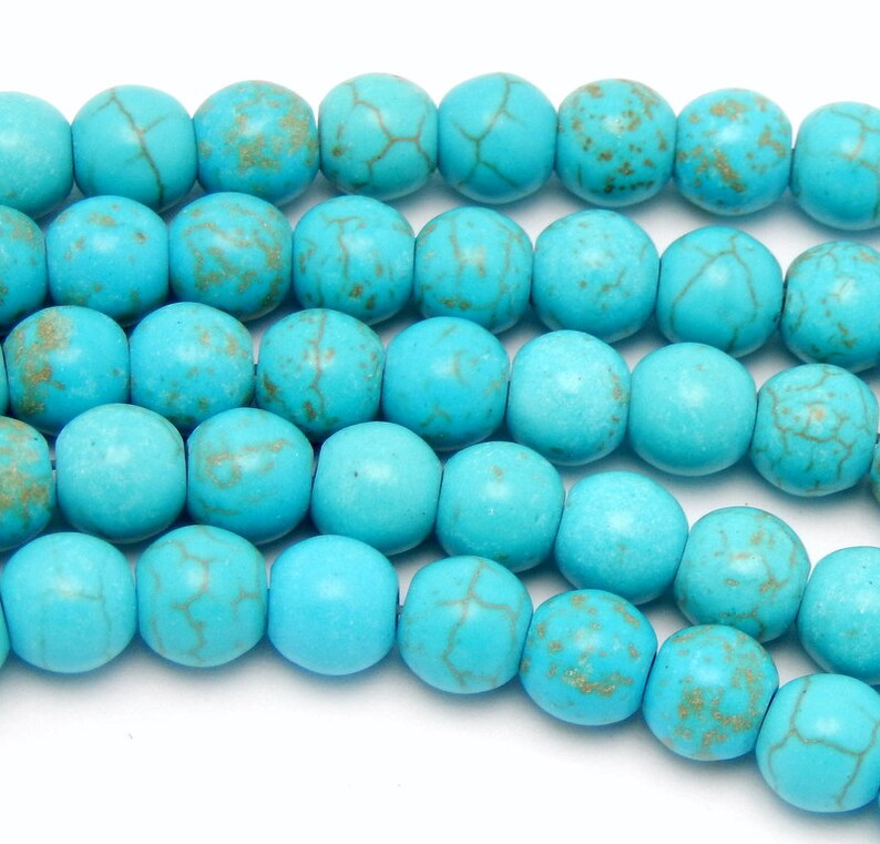 Pink Howlite Turquoise Smooth Round Gemstone Beads - 15.5" Strand, Choose Size 4mm To 12mm For Jewelry Making