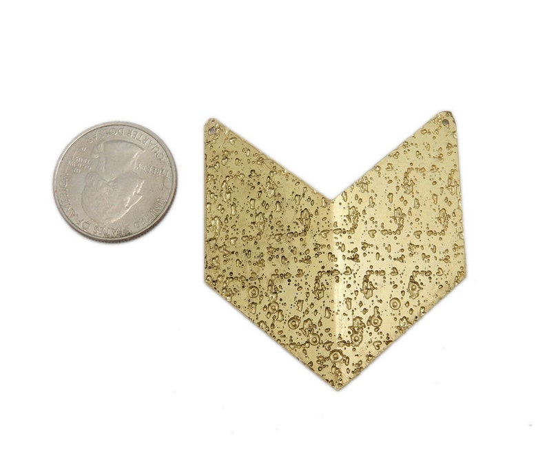 Chevron Connector Large Chevron Double Bail Brass Tibetan Style Pendant S86B11-04