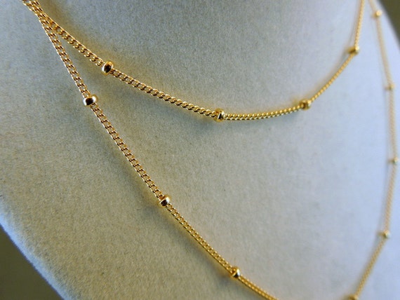 Gold Filled 30 Satellite Finished Chain 1.6mm Links WHOLESALE