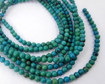 Chrysocolla Beads-- Chrysocolla 5mm Round Beads -- Full STRAND (S43B2-06)