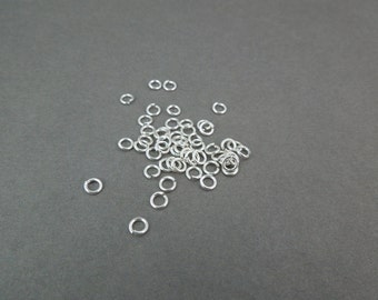 100 Sterling Silver Open Jump Rings - 4mm 20 Gauge