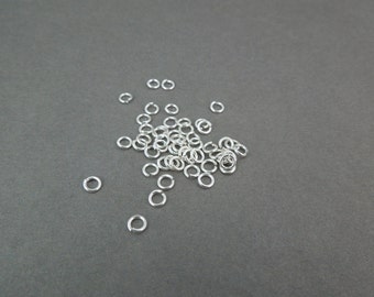 100 Jumprings Sterling Silver Open Jump Rings 4mm 20 Gauge - 100 Jump rings