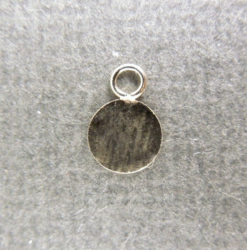 Small Rund Charm Gold Filled Charm-- Tiny 5mm Gold Filled Flat Round Charm-- 2 CHARMS ...